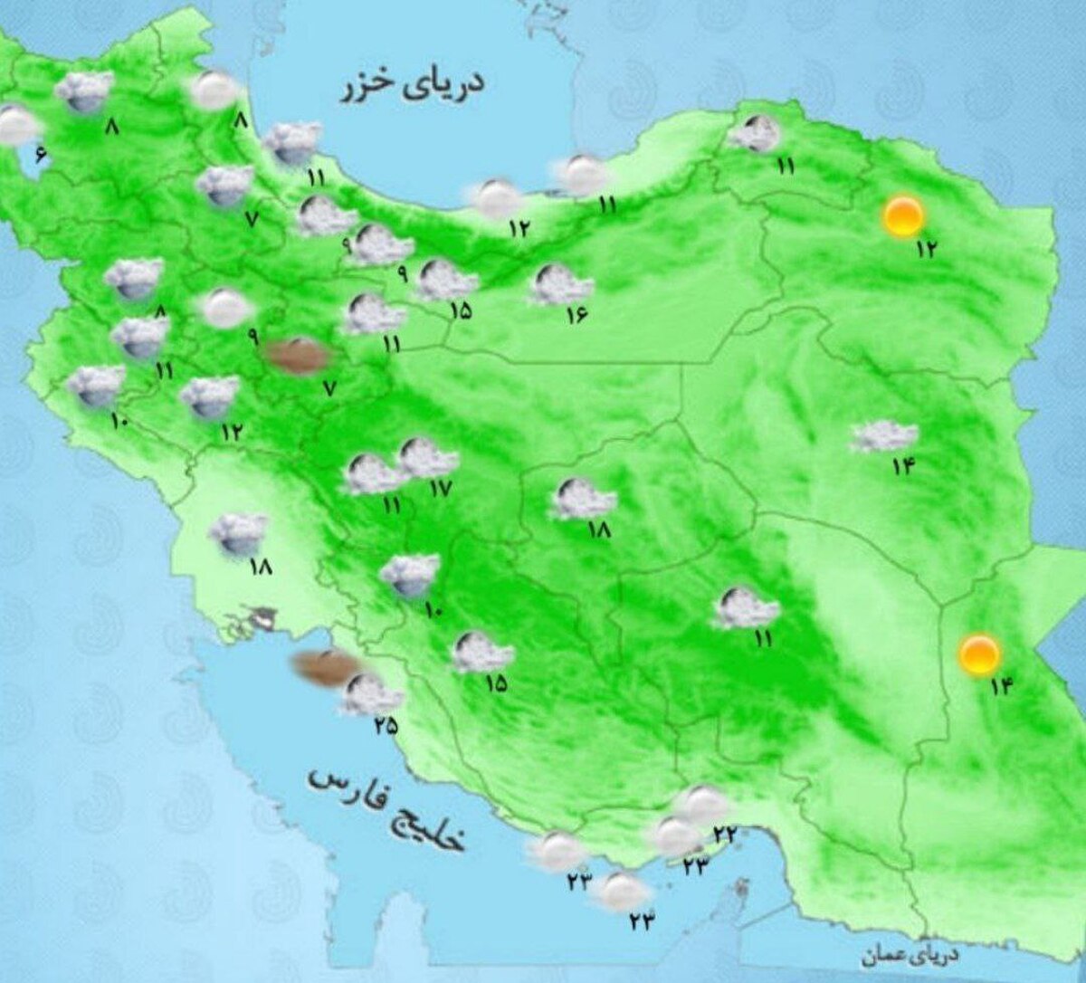 وضعیت آب و هوا، امروز ۲۹ اسفند ۱۴۰۲؛  صدور هشدار قرمز برای ۵ استان