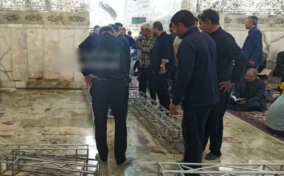 عکس؛  آماده‌سازی محل دفن رئیسی در حرم امام رضا علیه‌السلام